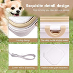 Collapsible Dog Bowls, Travel Food and Water Double Bowl for Cats & Dogs, 2-in-1 Portable BPA-Free Feeding Solution, Perfect for Traveling, Camping & Walking (S/ 60oz)