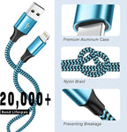 SHUSEL for iPhone Charger 3 Pack 6FT USB Lightning Cable MFi Certified Fast Charging Nylon Braided for iPhone Charger Cord Compatible with iPhone 14 Plus 14 pro max 13 12 11 XS X XR 8 Plus 7 6 SE 5s