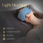 ZIMASILK Adjustable 100% 22 Momme Mulberry Silk Sleep Mask for Sleeping, Filled with Premium Mulberry Silk, Softest & Breathable Eye Sleeping Mask (Sky Blue)