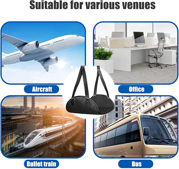TOLUON Airplane Foot Hammock Foot Hammock for Plane Travel Portable Airplane Footrest Length Adjustable Airplane Foot Rest Travel Essentials Accessories Office Leg Rest Gifts to Relax Your Feet Rose