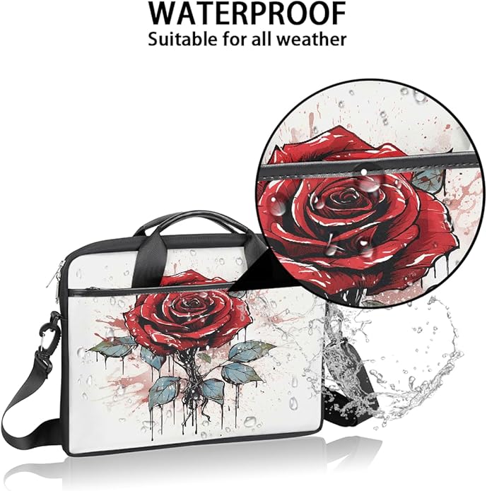 Laptop Shoulder Bag for Women Men, Waterproof Computer Case Messenger Bag Briefcase for Business Office Travel