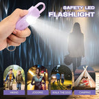 Personal Safety Alarm Keychain for Women 2PCS -130 dB Loud Siren with SOS Strobe Light, Flashlight, Double Speakers, Safe Defense Key Chain for Girls Kids Elders Emergency Call
