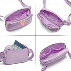 Gitus Initial Belt Bag Fanny Pack Crossbody Bag for Girls Birthday Gifts Age 8-10 Teen Girl Gifts Trend Stuff Personalized Letter Gifts for Daughter Sister (Lavender-V)