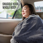 VENTURE 4TH Travel Blanket Pillow – Premium Ultra-Soft & Warm 2-in-1 Blanket or Pillow for Airplane, Car & Bus – Compact, Lightweight & Portable – Lint-Free, No Shedding, No Pilling - Gray