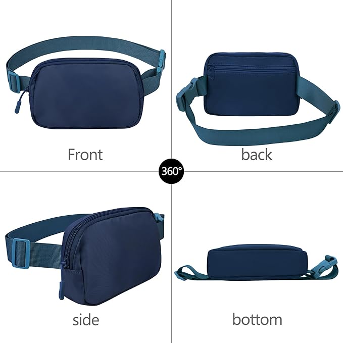 Fanny Pack Crossbody Bag for Women and Men, Belt Bag for Hiking Bum Bag with Adjustable Strap,Casual Cell Phone Pouch?Waist pack for Running Workout Sports Travel Blue