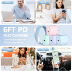 Phone Charger Fast Charging, 4 Pack 20W USB C Wall Charger Block with 6FT Charging Cable Type C Fast Charge Block Compatible with Phone 14/14 Pro Max/13/13 Pro/12/12 Pro/11/11 Pro/XS, Pad and More
