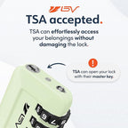 TSA Accepted Luggage Travel Lock, Set-Your-Own Combination Lock for School Gym Locker, Luggage Suitcase Baggage Locks, Filing Cabinets, Toolbox, Case (Mint Green, 4 Pack)