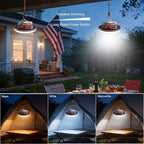 IODOO 10000mAh Rechargeable Camping Light with Remote , US Flag Print American Flag Light for Outdoor Camping Hiking Emergency Power Failure (30W(US Flag Style))