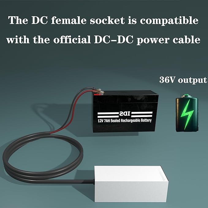 for Starlink Mini 12V Adapter-12V/36V to 36V Input Battery Modification Converter, 100cm Cable Waterproof DC Female Port, Compatible with Max 30m/100Ft+Starlink Mini Power Cable