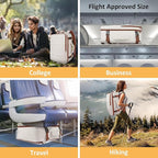 Taygeer Backpack for Women, College Backpack with Laptop Compartment & Shoe Pouch, 35l Travel Laptop Mochila Carry On Luggage, Airline Approved Personal Item Bag For Weekender Gym Hiking, Khaki White