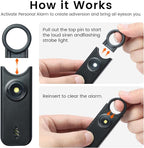TIPSEAN Personal Safety Alarm - 135dB Ultra Loud Siren with LED Strobe Light, USB-C Rechargeable, Compact Keychain Alarm for Women/Men, Emergency Flashlight & Vibration Alert(Black)