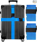 Luggage Straps for Suitcases TSA Approved-2 Pack Bright Personalized Luggage Belt Strap for Suitcase/Carry On Bag Luggage Accessories for Travel (SkyBlue)