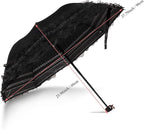 URAWESO Vintage Lace Parasol Gothic Lolita Umbrella UV Sun Protection Witch Cosplay Photoshoot Props Party Decoration