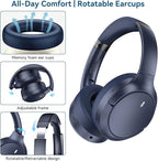 Hybrid ANC Wireless Over-Ear Headphones, 100H Playtime, Hi-Res Audio, Bluetooth 6.0, Multi-Mode Noise Cancellation, Comfort Fit, iOS & Android Compatible, Foldable Design, Travel-Friendly (Blue)