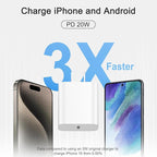 iPhone 17 16 15 Charger Fast Charging 3+3Pack Type C Charger USB C Chargers Block with 10FT Cable for iPhone Air/17/17 Plus/17 Pro/17 Pro Max/16/16 Plus/16 Pro/16 Pro Max/15/15 Pro Max/iPad Pro(White)