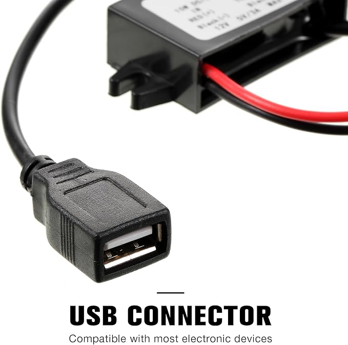 Weewooday 1 Piece 12v to 5v Dc Converter Buck Module USB Output Power Adapter Dc Car Power Converter Regulator