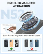 Hichain Magnetic Portable Charger for iPhone, Wireless Power Bank 5000mAh Magnetic Charger for iPhone 17 16 15 14 13 12 Series, Magnetic Safe Charging with 60W USB C Charge Cable - Dark Grey