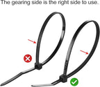 200pcs 3/4" Back-Glue Self Adhesive Black Strong Cable Zip Tie Mounts with 8" Ties, Screws, UV Protection Outdoor Sticky Wire Fasteners Cable Clips Management Anchors Organizer Holders Squares