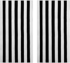 COTTON CRAFT Oversized Beach Towel - 2 Pack 35 x 70 inches XL Beach Towel - 100% Cotton Velour - Big & Huge - Thick Plush 450 GSM Super Soft Luxury Towel - Pool Picnic Bath - Cabana Stripe Black