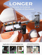 LISEN for iPad Holder Car Road Trip Essentials Travel Activities for Toddler Kids Gifts, Car Accessories for Women Moms Truck Interior 3in1 Tablet Holder for Back Seat Car Camping Headrest Organizer