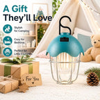HOMY LED Camping Light Rechargeable Waterproof Vintage Tent Light with Warm Glow, Dimmable Outdoor Lantern for Camping, Emergencies, and Power Outages