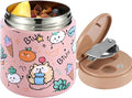 15.2oz Kids Thermo for Hot Food – Vacuum Insulated Food Jar with 316 Stainless Steel Interior, Leakproof Wide Mouth Soup Thermos for School Lunch (Ice Cream Pink)