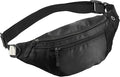 1PCS Crossbody Fanny Pack Large Capacity Waist Bag with 4-Zipper Pockets Adjustable Strap Fanny Packs Waterproof Oxford Cloth Travel Belt Bag for Outdoor Shopping Travel Men Women,Black