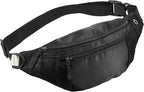 1PCS Crossbody Fanny Pack Large Capacity Waist Bag with 4-Zipper Pockets Adjustable Strap Fanny Packs Waterproof Oxford Cloth Travel Belt Bag for Outdoor Shopping Travel Men Women,Black