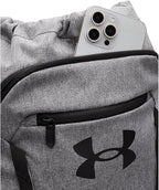 Under Armour Unisex Hustle Sackpack, (025) Castlerock/Black/Black, One Size Fits Most