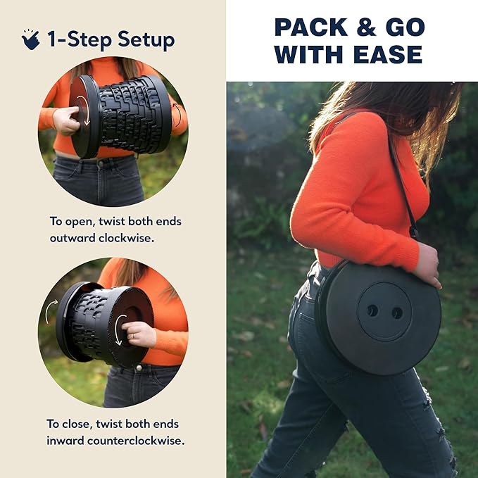 2025 Upgraded Collapsible Stool, Portable Folding Stool Max 620lb, Height Adjustable Retractable Telescopic Seat, Travel Chair, Foldable Camping Seat or Footrest Gift for Outdoors