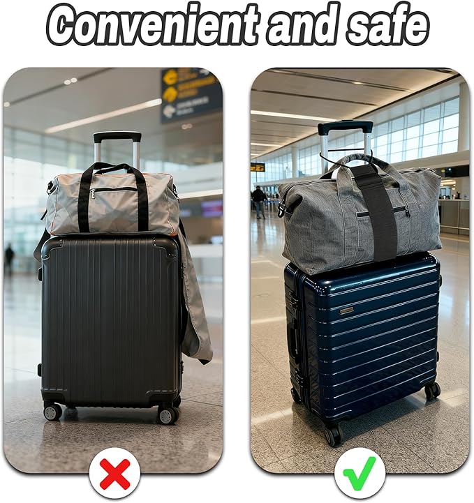 Luggage Straps for Suitcases，Multi-Use Strong Adjustable Luggage Connector Straps, Durable, Waterproof, Bungee Straps，Travel Suitcase Essential Travel Essentials (Blue 2PCS)