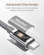 CLEEFUN Short USB C Cable 1ft, 5-Pack USB A to Type C Charger Cord Fast Charging for iPhone 17 16 15 Pro Max Air Plus, for Samsung Galaxy S25 S24 S23 S22 S21 S20 A17 A16 A15 A56 A55 A26 A35 A36 A71