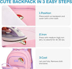 mommore Kids Backpack for Boys Girls 4-8 Kindergarten Elementary School Backpack with Lunch Box - 15” H Fit Folder