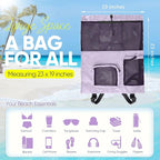 HOHOM Swim Mesh Beach Bag, Waterproof Gym Bags for Women and Men, Large Pool Bag Swimming Gear Drawstring Backpack