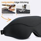BeHoomi Sleep Mask, 2 Packs Premium Eye Mask for Sleeping, Total Blackout, Superior Soft Comfort, Upgraded 3D Ergonomic Designed Sleeping Mask for Home, Office, Travel, Meditation, Yoga, Black & Pink