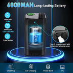 Spopal Portable Shower for Camping, Rechargeable Camping Shower with Collapsible Bucket with Handle 20L Intelligent LED Display, 4 Spray Modes, Outdoor Shower Kit for Hiking, Travel, Car, Pet 【Black】