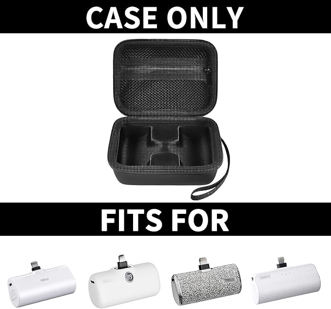 casmilee Portable Charger Power Bank Case for 2PCS Swyop/for Feob/for Charmast/for JEJILL/for LanLuk/for VEGER/for iWALK/for Taegila/for Kuulaa and More Small Charging Battery Pack - Bag Only (Black)