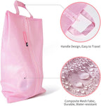 pack all Shoe Bag for Travel, Water-Resistant Shoe Pouch for Gym, Odor-Resistant Soccer Cleats Bag for Sport (Pink, 1-Pack)