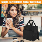 Travel Coffee Maker Carrying Bag Compatible with Keurig K-Classic/K-Elite/K-Supreme/K-Compact,Single Serve Coffee Maker Portable Storage Bag with Shoulder Strap(Patented Design)