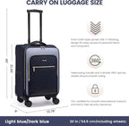 LOVEVOOK Carry On Luggage 22x14x9 Airline Approved,20 Inch Carry-on Suitcase for Women,Softside Suitcases with Wheels,Rolling Checked Luggage with TSA Lock,Lightweight Travel