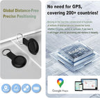 JieWeiXun Compatible Android Ultra-Thin Find My Device Tracker – IP66 Waterproof, 1-Year Battery, Global GPS Locator for Keys/Wallet/Luggage via Google Find My Network(Android, 4 PCS)