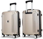 20 Inch Lightweight Expandable Carry On Luggage, PC Hardside Suitcase with Spinner Wheels & TSA Lock, Carry-on 20-Inch, Champagne