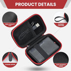 Magnetic portable charger case Compatible with Anker 621/622/633/321/324 MagneticBattery,Fit for Anker PowerCore 5000/10000mAh Power Bank/ Apple MagSafe Charger Battery Pack,Black(Case Only)