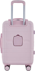 French Connection St. Martin Carry-On Luggage with Cup Holder/USB Ports, Pink A Boo