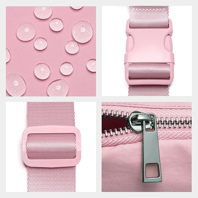 Belt Bag for Women Fanny Pack Crossbody Bags for Women Fashion Waist Packs with Adjustable Strap Gifts for Teen Girls Women Men (Pink)
