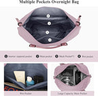 HYC00 Travel Duffel Bag,Carry-on Overnight Weekender Bags for Women,Sports Tote Gym Bag with Wet Pocket