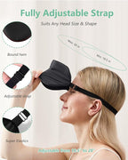BeeVines 100% Real Mulberry Silk 2 Pack Sleep Mask, Pure Silk Eye Masks with Adjustable Strap for Sleeping, 100% Block Light Eye Shade Cover, Reduces Puffy Eyes Traveling Gifts(Black & Ruby Purple)