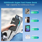 25W Super Fast Charging Portable Charger Power Bank with Built in Cable, 10000mAh Slim USB C Power Bank for Samsung Galaxy S26 Ultra/S26/S26+/S25 Ultra/S25/S24 Ultra/S24/S23 Ultra/S22 Ultra/Note 20