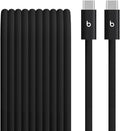 Beats 240W USB-C to USB-C Braided Cable, Fast Charging, Durable/Tangle Free, Compatible with Apple and Android Devices (3 m/10 ft) – Bolt Black