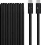Beats 240W USB-C to USB-C Braided Cable, Fast Charging, Durable/Tangle Free, Compatible with Apple and Android Devices (3 m/10 ft) – Bolt Black